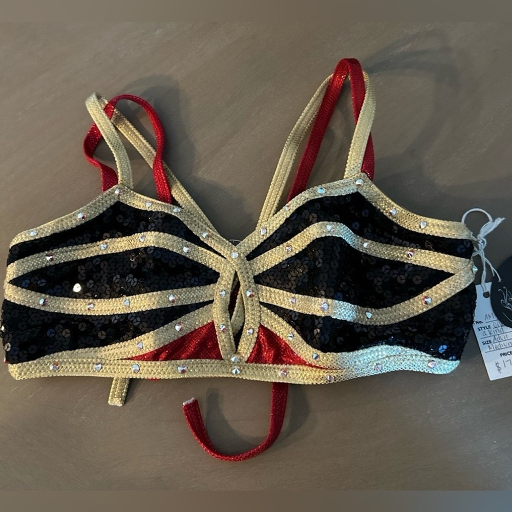 Kenerly Kreations Custom Costume top Baton Twirling size adult Medium